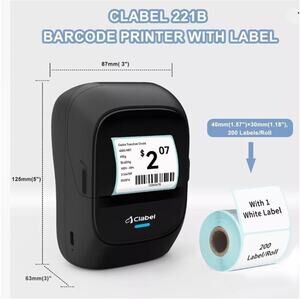Portable Bluetooth Label Maker Machine App W/Templates Labels Sz 78"-1.96"